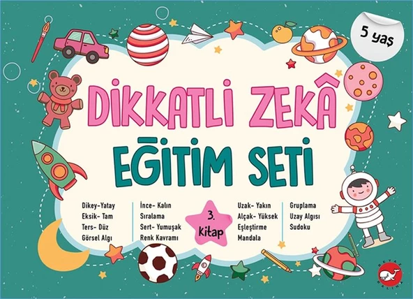 Dikkatli Zeka Eğitim Seti - 3. Kitap (5 Yaş)