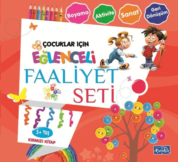 Eğlenceli Faaliyet Seti - Kırmızı Kitap - 5+ Yaş - Resim 1