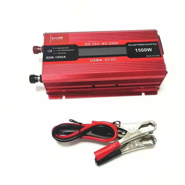 Pm-1500a 12 Volt - 1500 Watt Lcd Ekranlı Usbli Power Inverter - 2