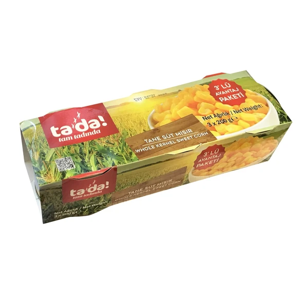 Tada Tane Süt Mısır 3 x 200 Gr x 4 Adet - 3