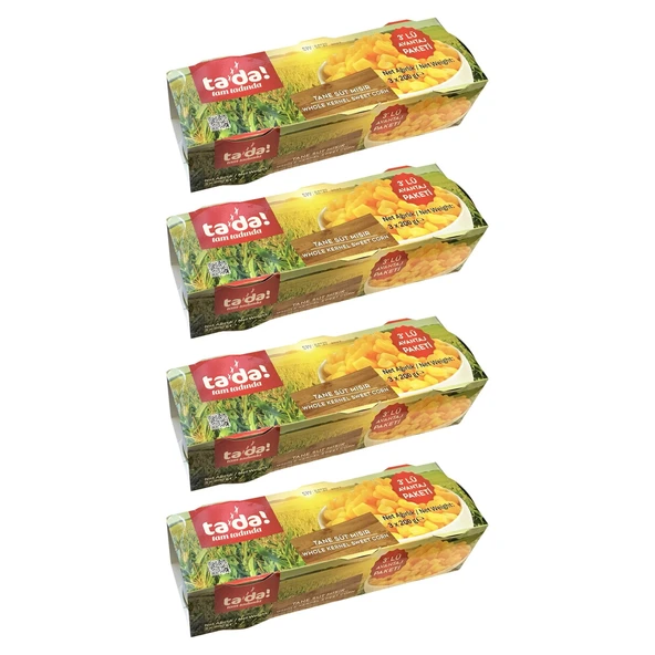 Tada Tane Süt Mısır 3 x 200 Gr x 4 Adet