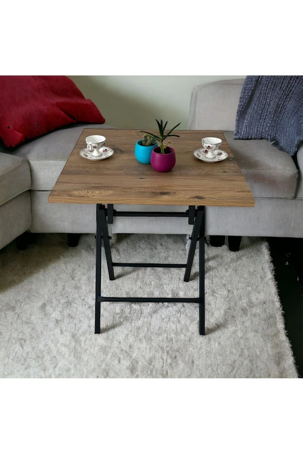 Modern Style Home Minderli Balkon Bahçe Mutfak Bistro Set Katlanır 4+1 Masa-sandalye - 5