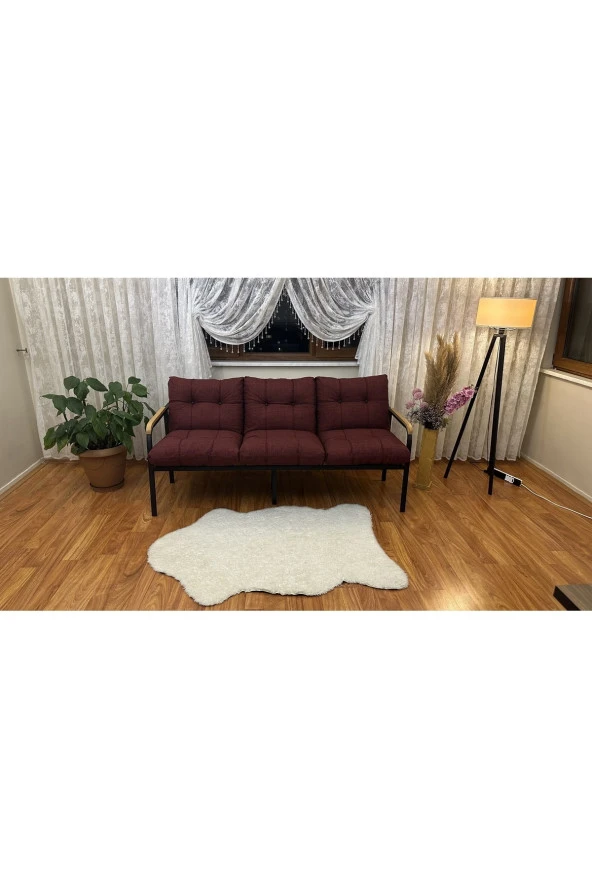 MODERN Avcılar Balkon, Bahçe, Cafe - Metal Kanepe Koltuk Takımı – 3’ Lü - 4
