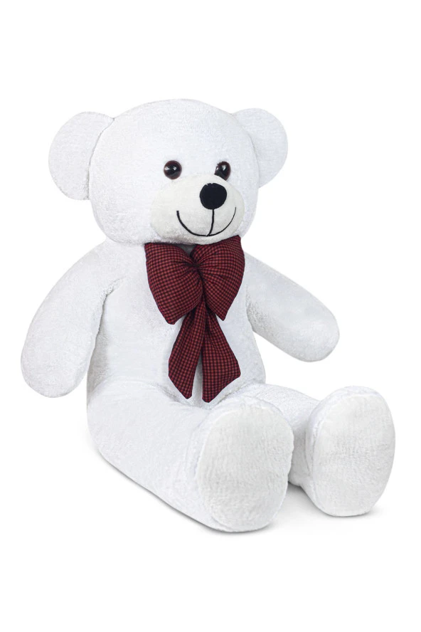 120-100 Cm Papyonlu Büyük Beyaz Ayıcık %100 Yerli - Resim 2