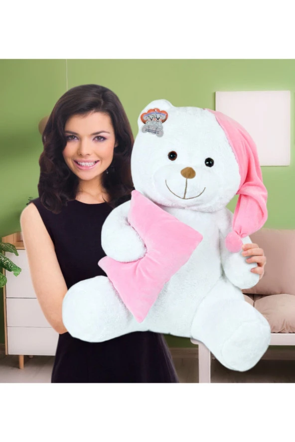Yastıklı Uyku Arkadaşı 80cm Peluş Ayıcık ürün görseli 1