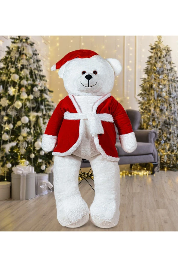 160 Cm Noel Baba Şapkalı Ayıcık Yeni Yıl ,yılbaşı Hediyesi - 2