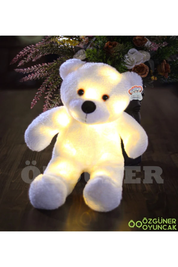 55 Cm Led Işıklı Peluş Ayıcık (%100 Yerli)