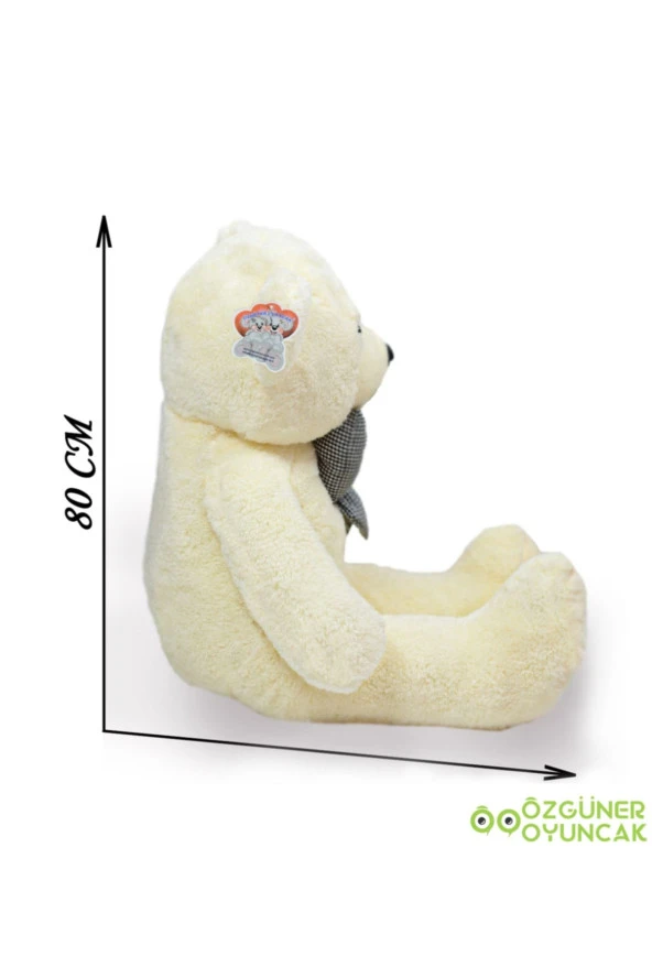 80 Cm Rengarenk Papyonlu Ayıcık (%100 Yerli) - 3