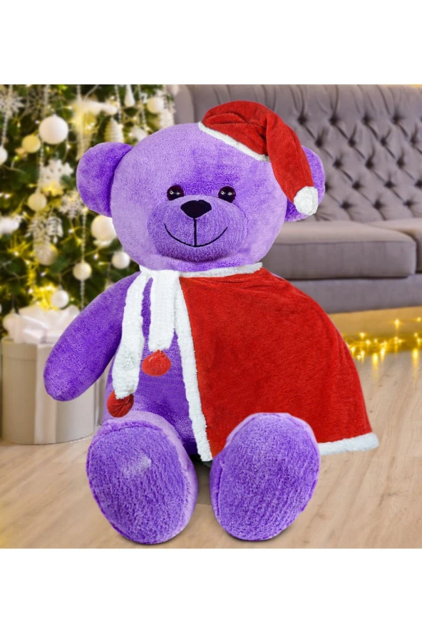 100 Cm Pelerinli Noel Baba Ayıcık Yeni Yıl , Yılbaşı Hediyesi ürün görseli 1