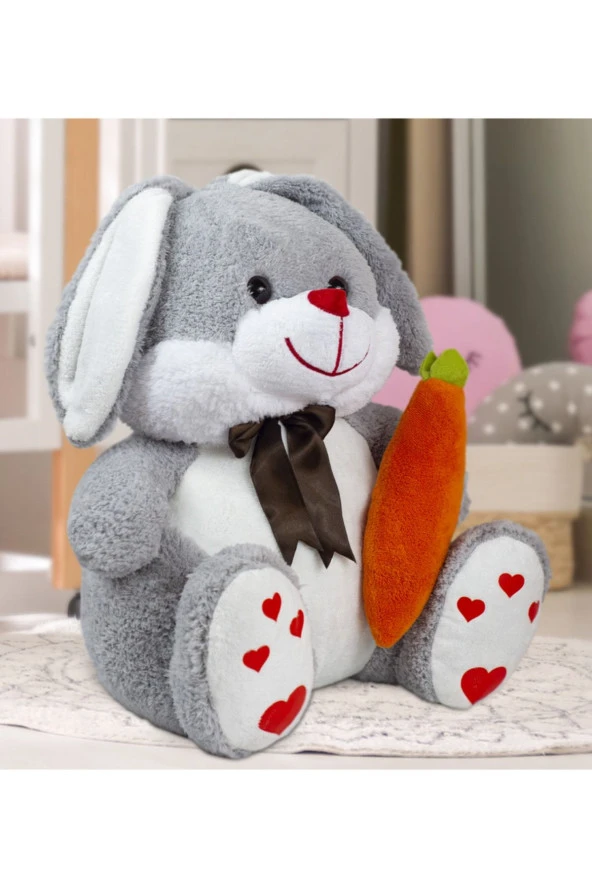 Sevimli 80 Cm Elinde Havuç Tutan Tavşan - 2