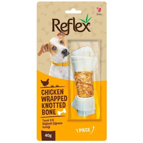 Reflex Tavuk Eti Sargılı Düğümlü Köpek Çiğneme Kemiği 40gr