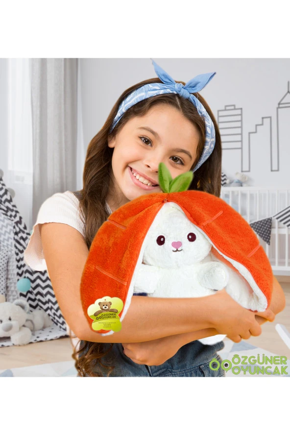 Havuç Çantalı Tavşan 50 cm - Resim 2