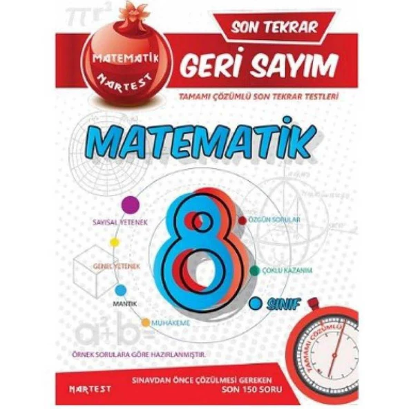 Nartest 8.Sınıf Mavi Matematik Süper Tekrar Kitabı