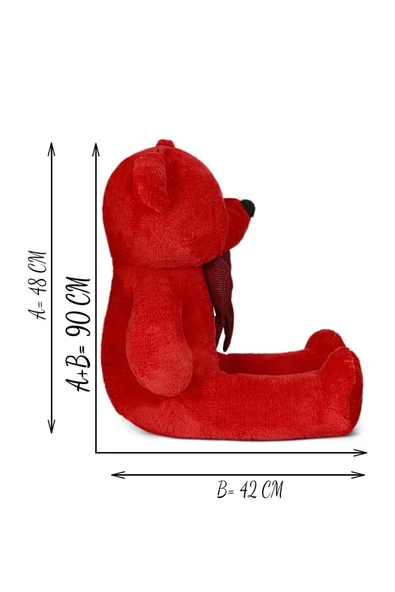 Özgüner Oyuncak 90 Cm Papyonlu Ayıcık(%100 YERLİ) - Resim 4