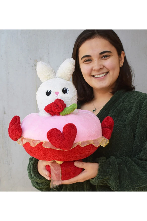 Pandamkee Peluş Tavşan Sevgi Buketi Ve Hediye Seti Sevgililer Günü Doğum Günü Hediye ürün görseli
