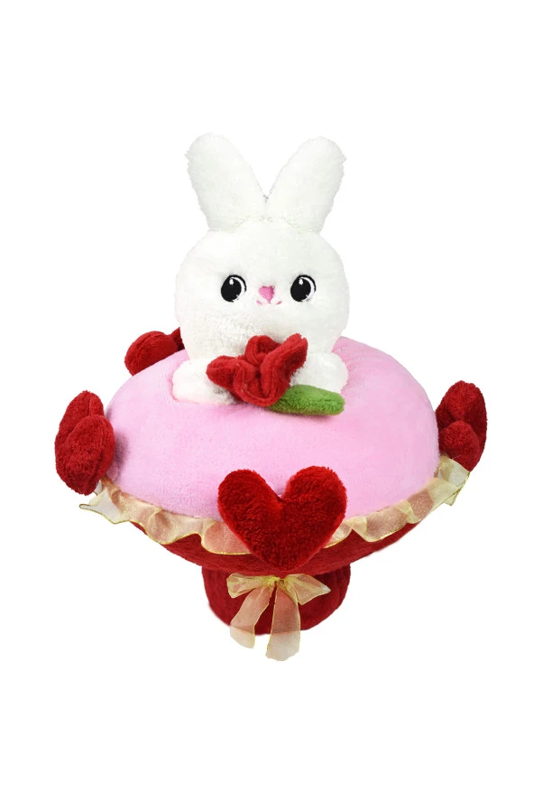 Pandamkee Peluş Tavşan Sevgi Buketi Ve Hediye Seti Sevgililer Günü Doğum Günü Hediye - Resim 2