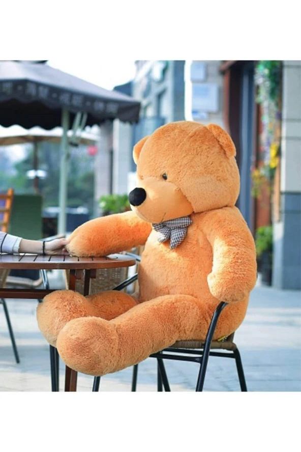 140 Cm Papyonlu Sevimli Peluş Ayı - Sevgiliye Özel Hediye - 2