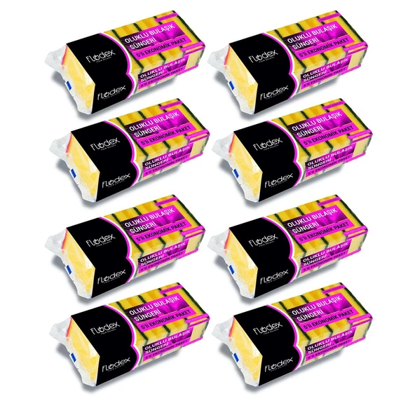 FLODEX Oluklu Bulaşık Süngeri 5’li x 8 Paket - 2