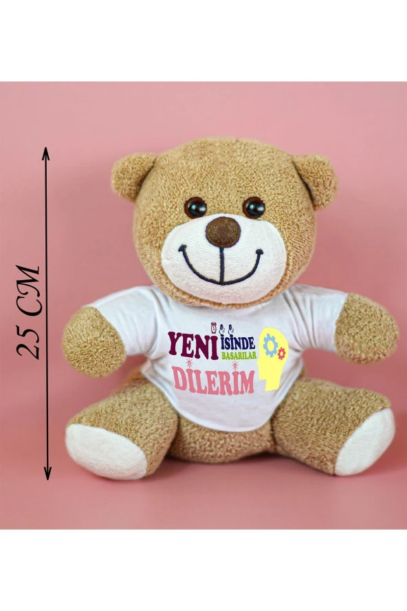 25 Cm Yeni Işinde Başarılar Dilerim Çiçek Ayı - Resim 2