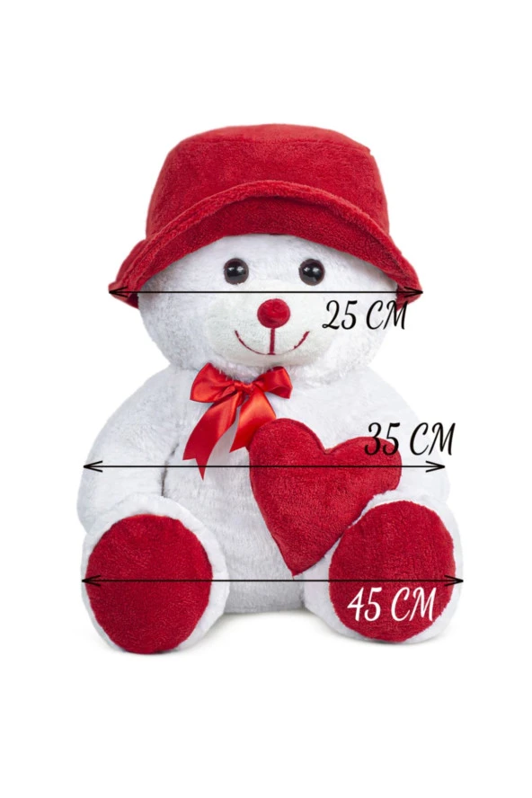 70 Cm Sapkalı Ayıcık Doğum Gününe Özel Hediye - Resim 3