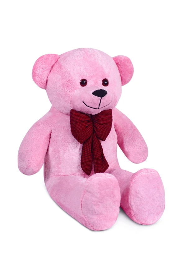 100-120 Cm Papyonlu Sevimli Peluş Şaşkın Ayı - Sevgiliye Özel Hediye - Resim 3