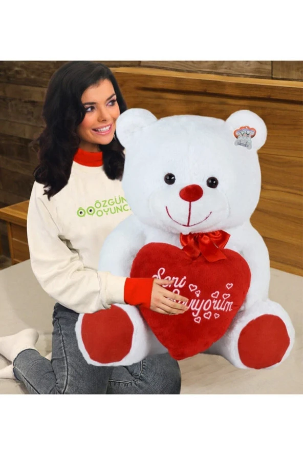 100 Cm Seni Seviyorum Kalpli Büyük Ayıcık (%100 Yerli) ürün görseli