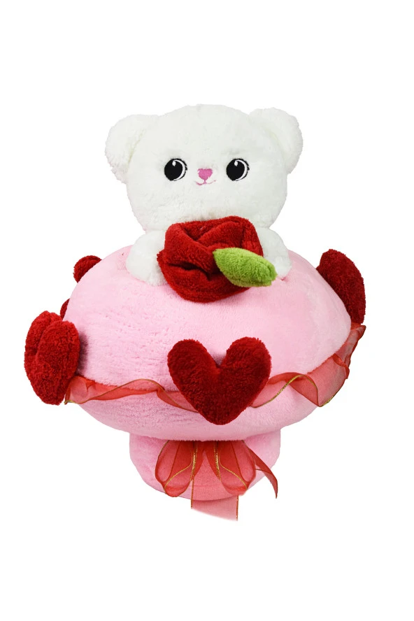Peluş Ayıcık Sevgi Buketi Ve Hediye Seti Sevgililer Günü Doğum Günü Hediye - Resim 2