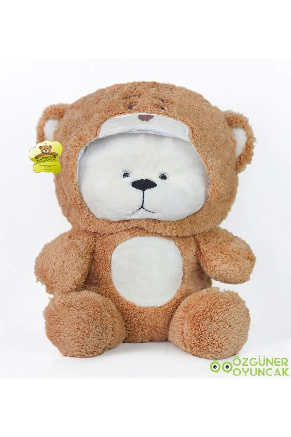 Uykumcuk Gold Kapşonlu Peluş Ayı Sevgiliye Özel 90 Cm (%100 YERLİ) - Resim 2