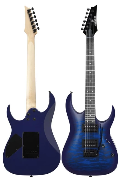 Maxword Grade-50AMP Blue Rosewood Yüksek Kalite 50W Amfili Elektro Gitar - 4