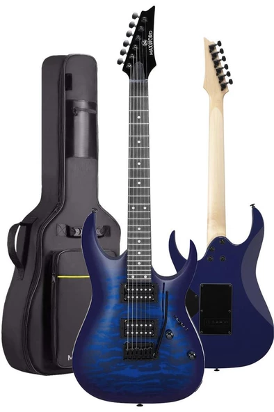 Maxword Grade-50AMP Blue Rosewood Yüksek Kalite 50W Amfili Elektro Gitar - 3