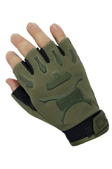 Single Sword Yarım Parmak Taktik Eldiven - Bisiklet Motosiklet Eldiveni - 3