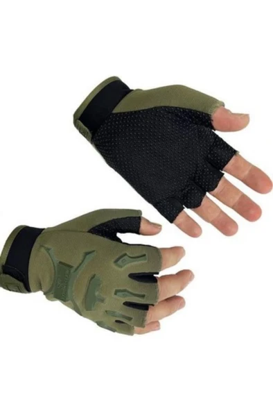 Single Sword Yarım Parmak Taktik Eldiven - Bisiklet Motosiklet Eldiveni