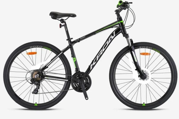 Kron TX100 Trekking V-Fren 28" Jant 18' Kadro 21 Vites Şehir Bisikleti Siyah Yeşil Gri