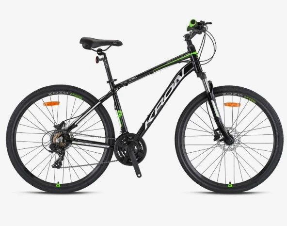 Kron TX100 Trekking Hidrolik Disk 28" Jant 18' Kadro 21 Vites Şehir Bisikleti Siyah Gri Yeşil