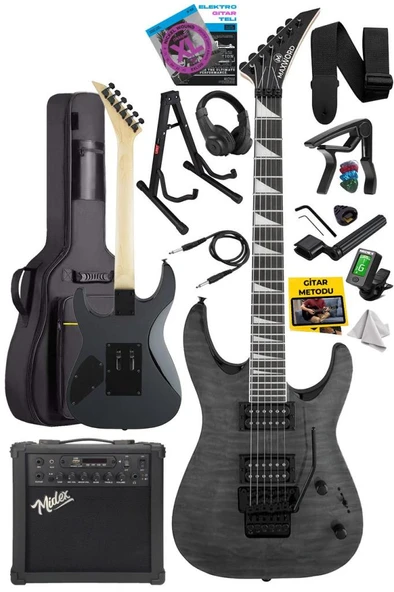 Maxword Grade-25AMP Gray Rosewood Yüksek Kalite Floyde Rose 25W Amfili Elektro Gitar - Resim 3