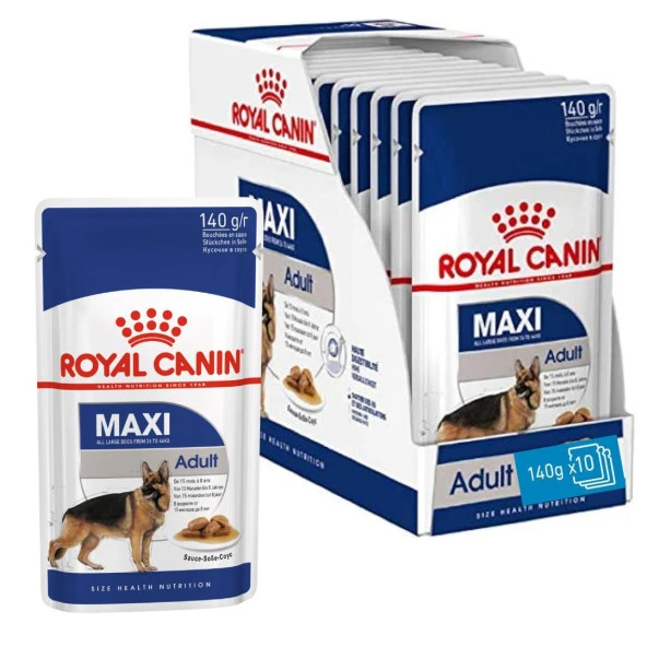 Royal Canin Maxi Adult Gravy Yetişkin Köpek Yaş Maması 140 gr x 10 Adet