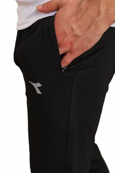 Diadora Mundial 21 Erkek Likralı Siyah Eşofman altı - 2