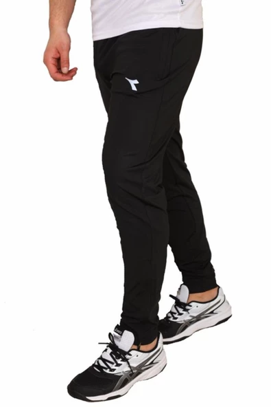 Diadora Mundial 21 Erkek Likralı Siyah Eşofman altı - 5