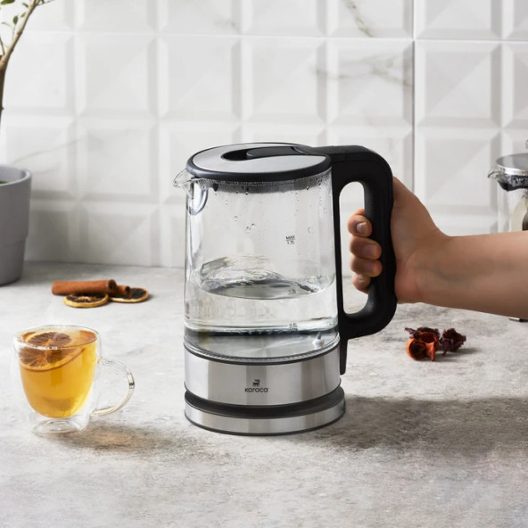 Karaca Sıcaklık Ayarlı Ve Led Işıklı 2205 Cam Su Isıtıcısı 2200W - 4