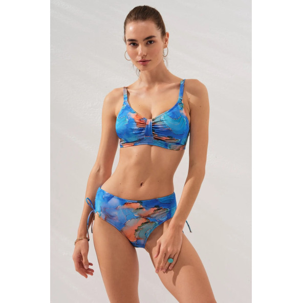 Pierre Cardin Curly Soft Pedli Toparlayıcı Bikini Takım Marbel