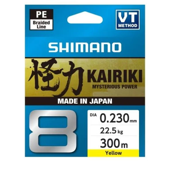 Shimano Kairiki 8 300m Yellow 0.230mm/22.5kg