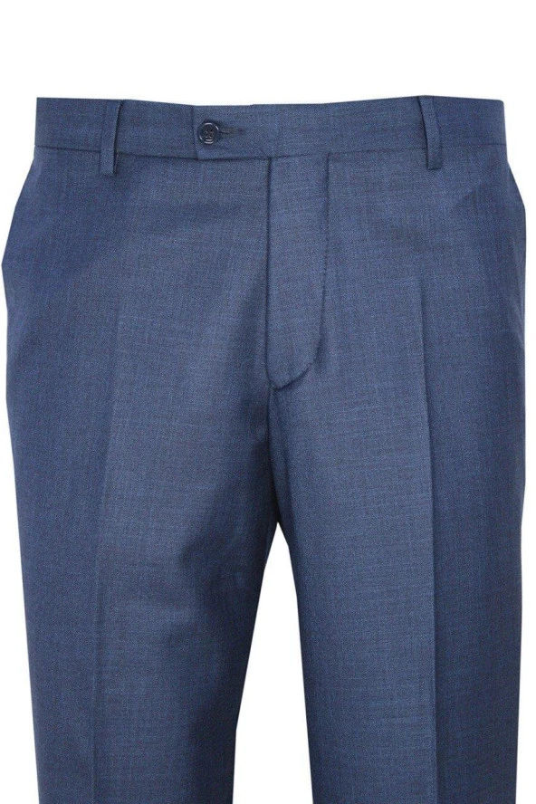 Vakamen Klasik Kesim Erkek Mavi Kumaş Pantolon-6534