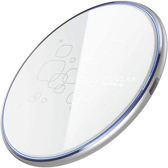 KUULAA Mirro15W Qi Wireless Kablosuz Şarj Cihazı İPhone 11,12 XS XR-8 Beyaz