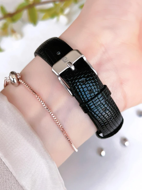 PİERRE CARDİN Deri Kordon Kadın Kol Saati 30 Mt Su Gecirmez+Bileklik PR.08.KD.2002F06 - Resim 4