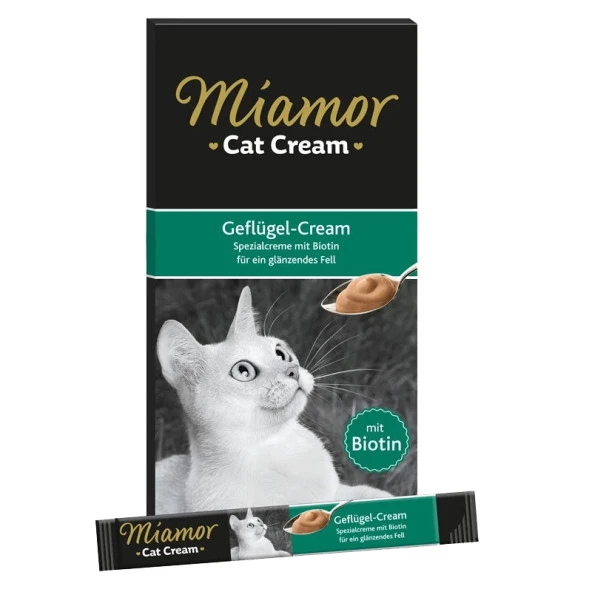 Miamor Cream Geflügel Kümes Hayvanlı Kedi Ödülü 6x15 Gr