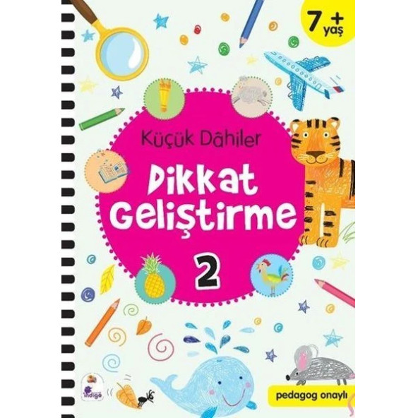 Küçük Dahiler Dikkat Geliştirme Seti - 7+ Yaş - 2 Kitap Takım - 2