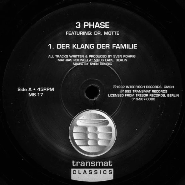 3 Phase Featuring: Dr. Motte – Der Klang Der Familie - Techno, Ambient Vinly Plak  alithestereo