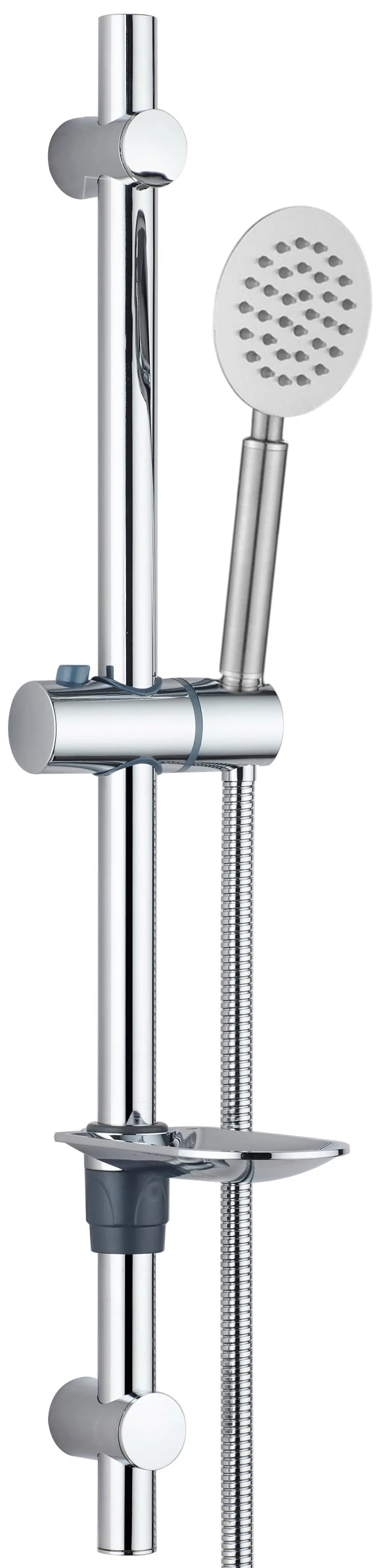 T-MAY Sardes Mat İnox Oval Borulu Hareketli Sürgülü Duş Seti Üst Takımı