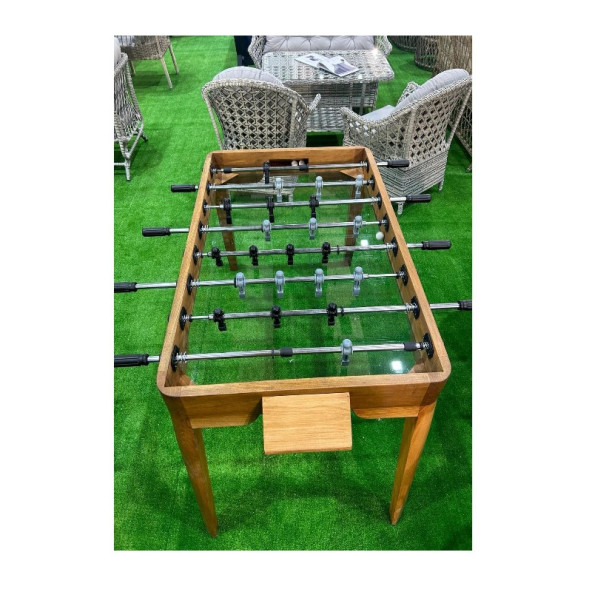 Grassgarden Premium İroko Cam Tabanlı Langırt Masası Masa Futbolu - 4