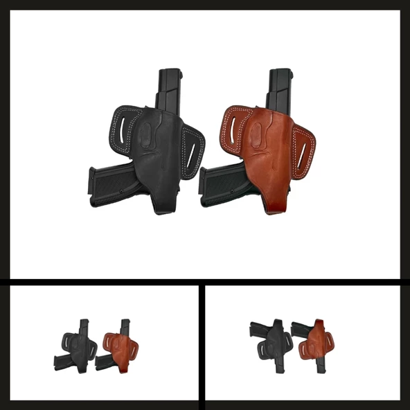 Uyguna-Yakala Sig Sauer P226 Yarım Kelebek Tabanca Kılıfı-VAK.366